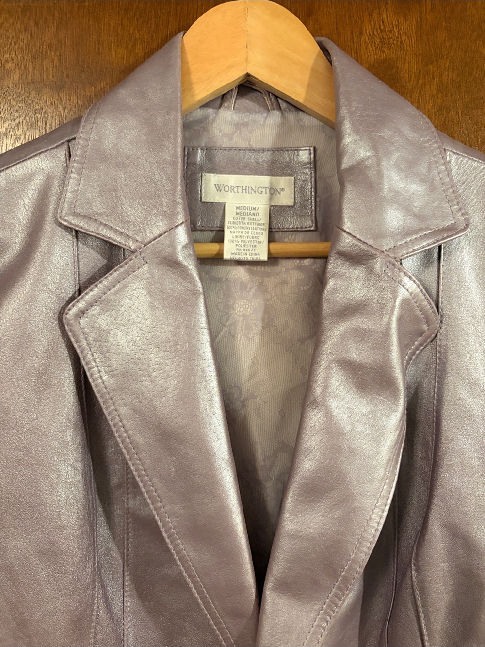 Worthing Metallic Genuine Leather Blazer - Picture 5 of 12